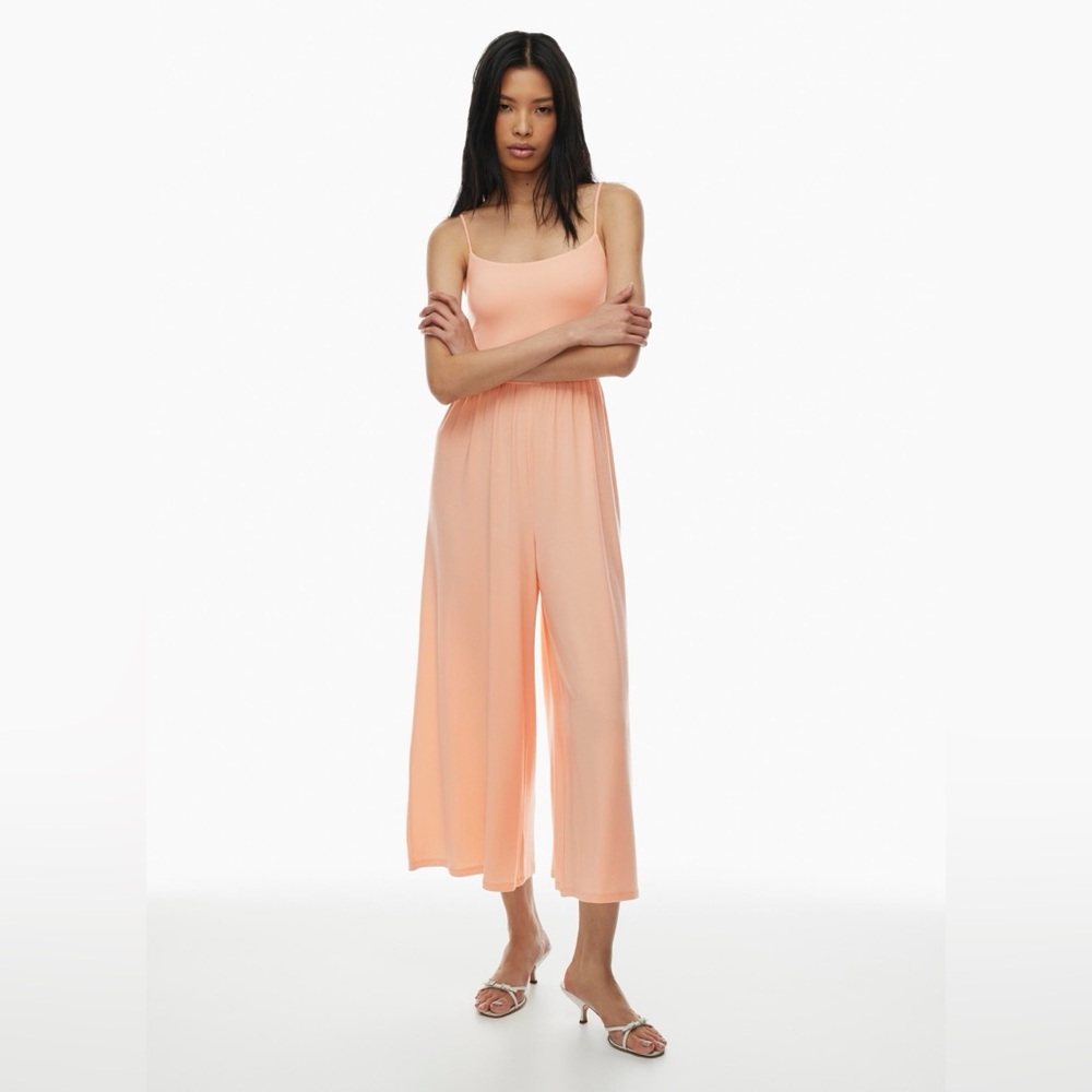 Aritzia Pink Jumpsuit with Wide-Leg Cropped Design